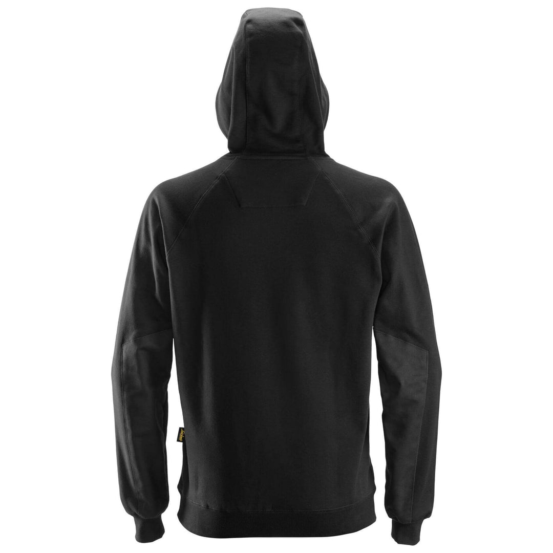 Snickers 2800 Hoodie with Kangaroo Pocket Black back #colour_black