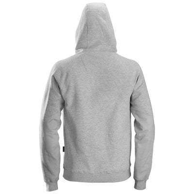 Snickers 2800 Hoodie with Kangaroo Pocket Grey back #colour_grey
