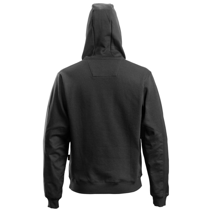 Snickers 2801 Zip Hoodie with Kangaroo Pocket Black back #colour_black