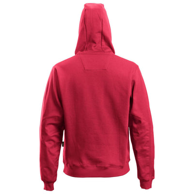 Snickers 2801 Zip Hoodie with Kangaroo Pocket Chili Red back #colour_chili-red