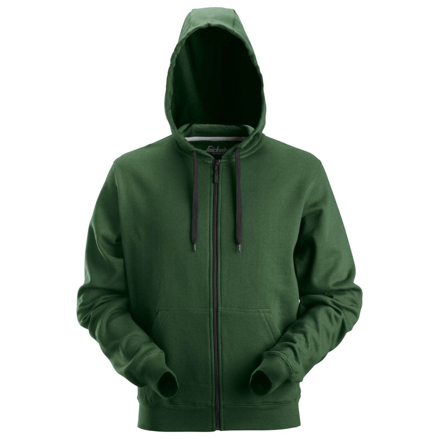 Snickers 2801 Zip Hoodie with Kangaroo Pocket Forest Green Main #colour_forest-green