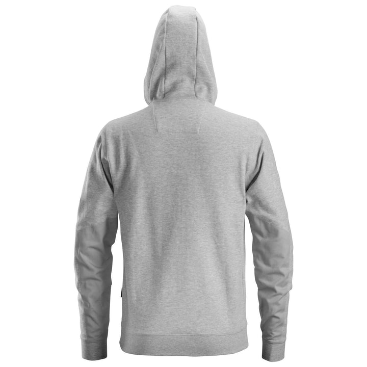 Snickers 2801 Zip Hoodie with Kangaroo Pocket Grey back #colour_grey