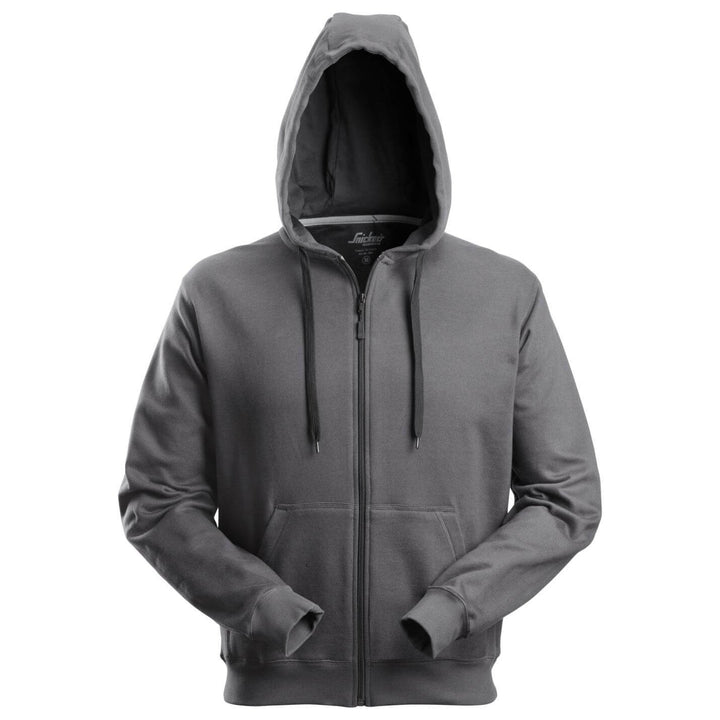 Snickers 2801 Zip Hoodie with Kangaroo Pocket Steel Grey Main #colour_steel-grey