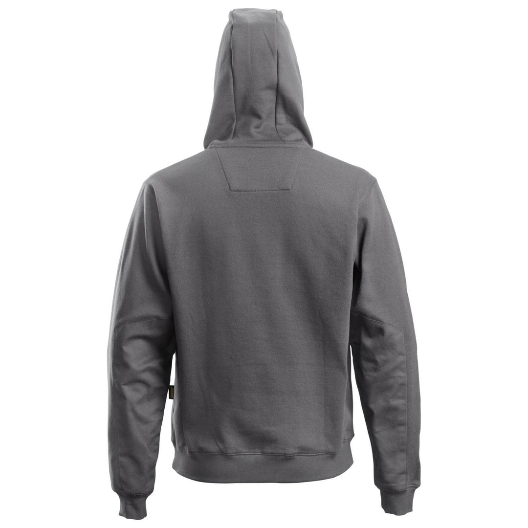 Snickers 2801 Zip Hoodie with Kangaroo Pocket Steel Grey back #colour_steel-grey