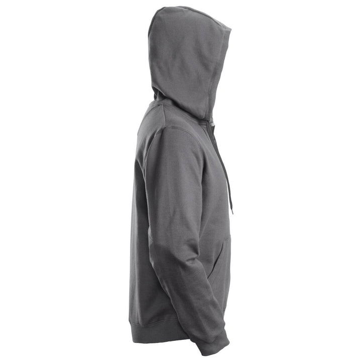 Snickers 2801 Zip Hoodie with Kangaroo Pocket Steel Grey right #colour_steel-grey