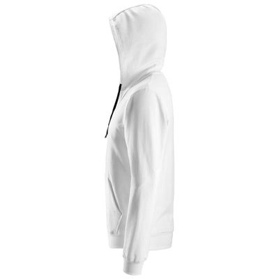 Snickers 2801 Zip Hoodie with Kangaroo Pocket White left #colour_white