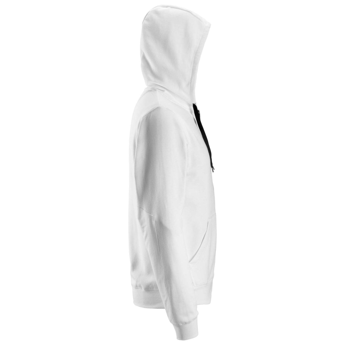 Snickers 2801 Zip Hoodie with Kangaroo Pocket White right #colour_white