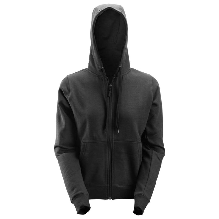 Snickers 2806 Womens Zip Hoodie with Kangaroo Pocket Black Main #colour_black