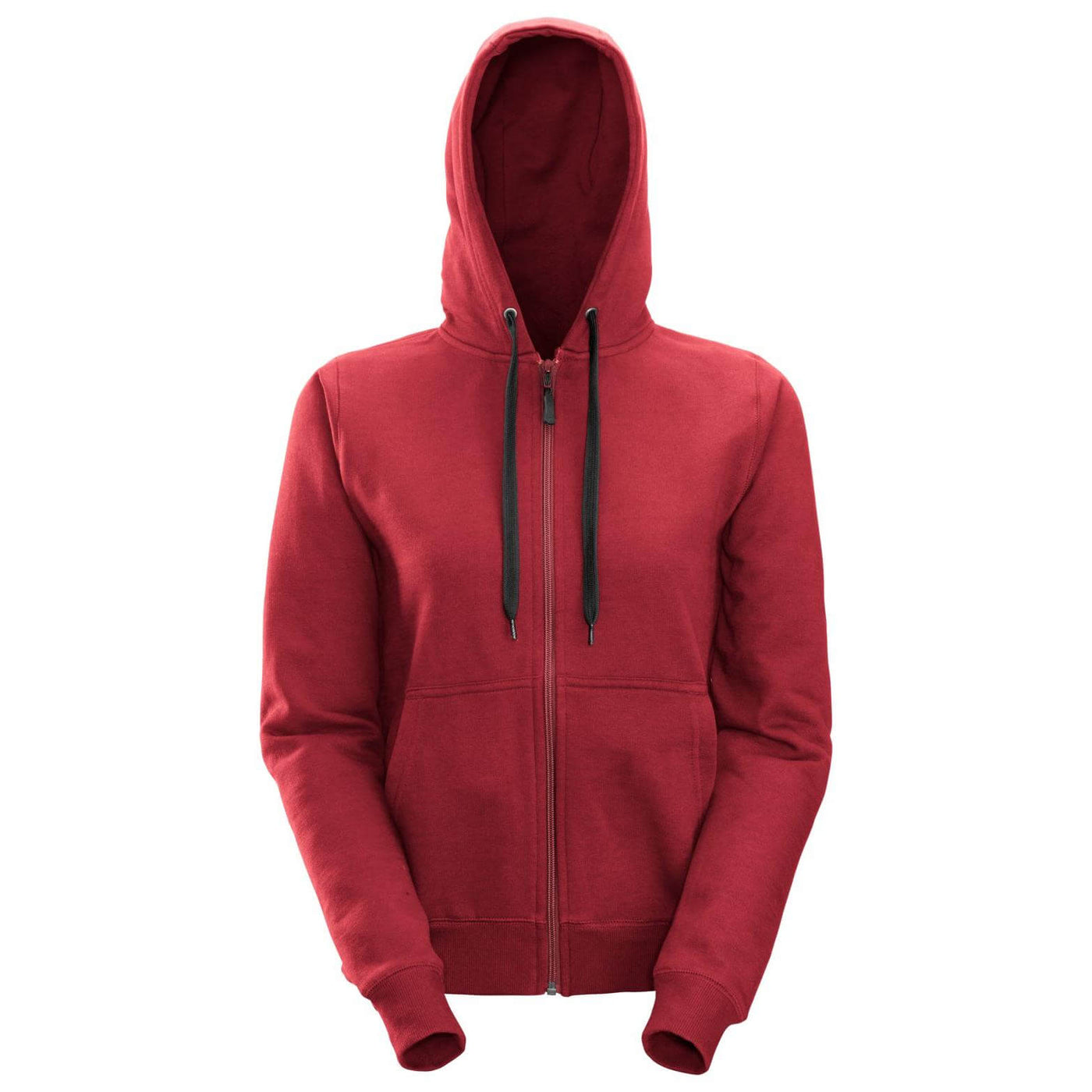 Snickers 2806 Womens Zip Hoodie with Kangaroo Pocket Chili Red Main #colour_chili-red
