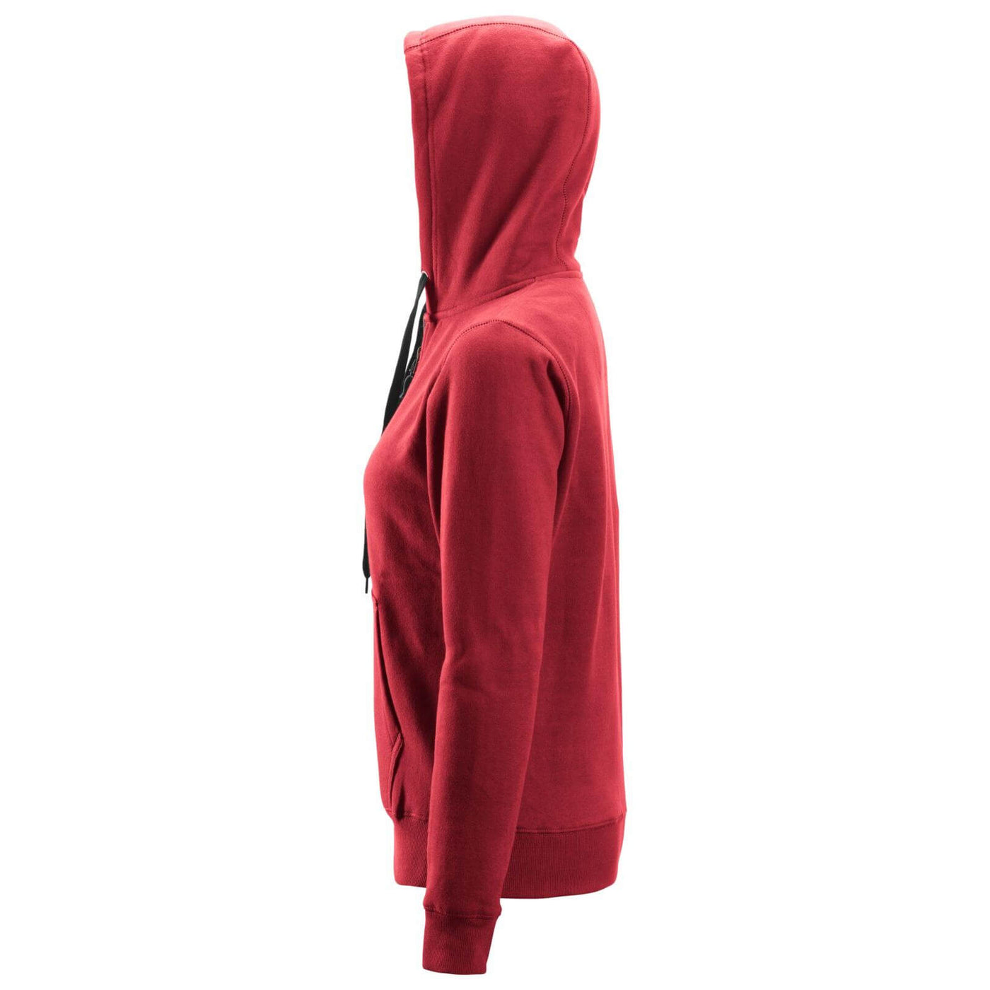 Snickers 2806 Womens Zip Hoodie with Kangaroo Pocket Chili Red left #colour_chili-red