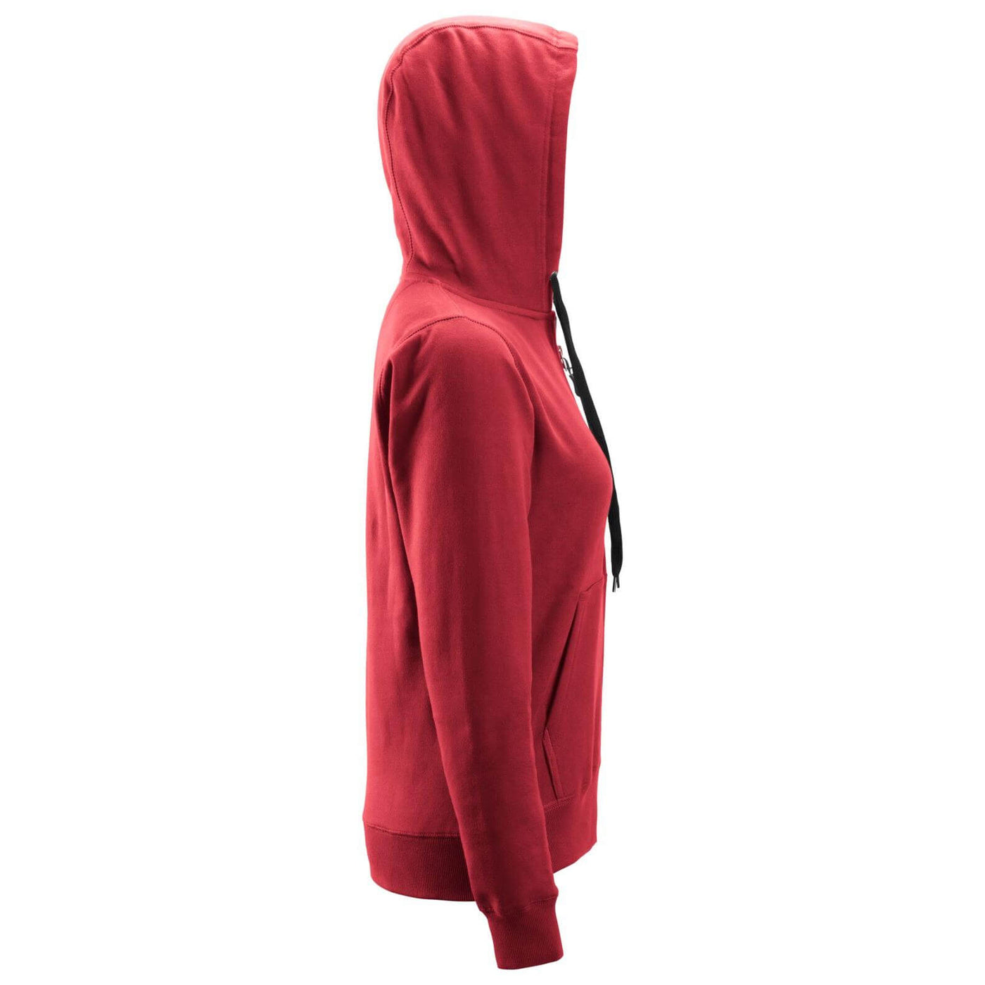 Snickers 2806 Womens Zip Hoodie with Kangaroo Pocket Chili Red right #colour_chili-red