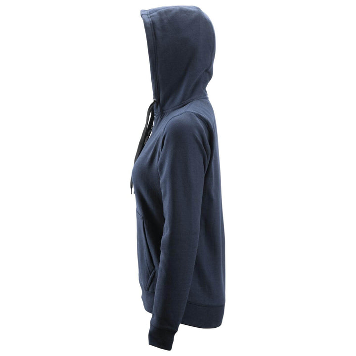 Snickers 2806 Womens Zip Hoodie with Kangaroo Pocket Navy left #colour_navy