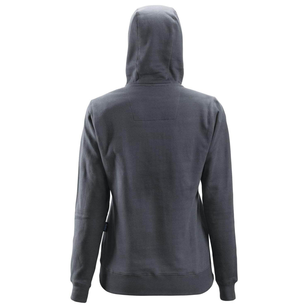 Snickers 2806 Womens Zip Hoodie with Kangaroo Pocket Steel Grey back #colour_steel-grey