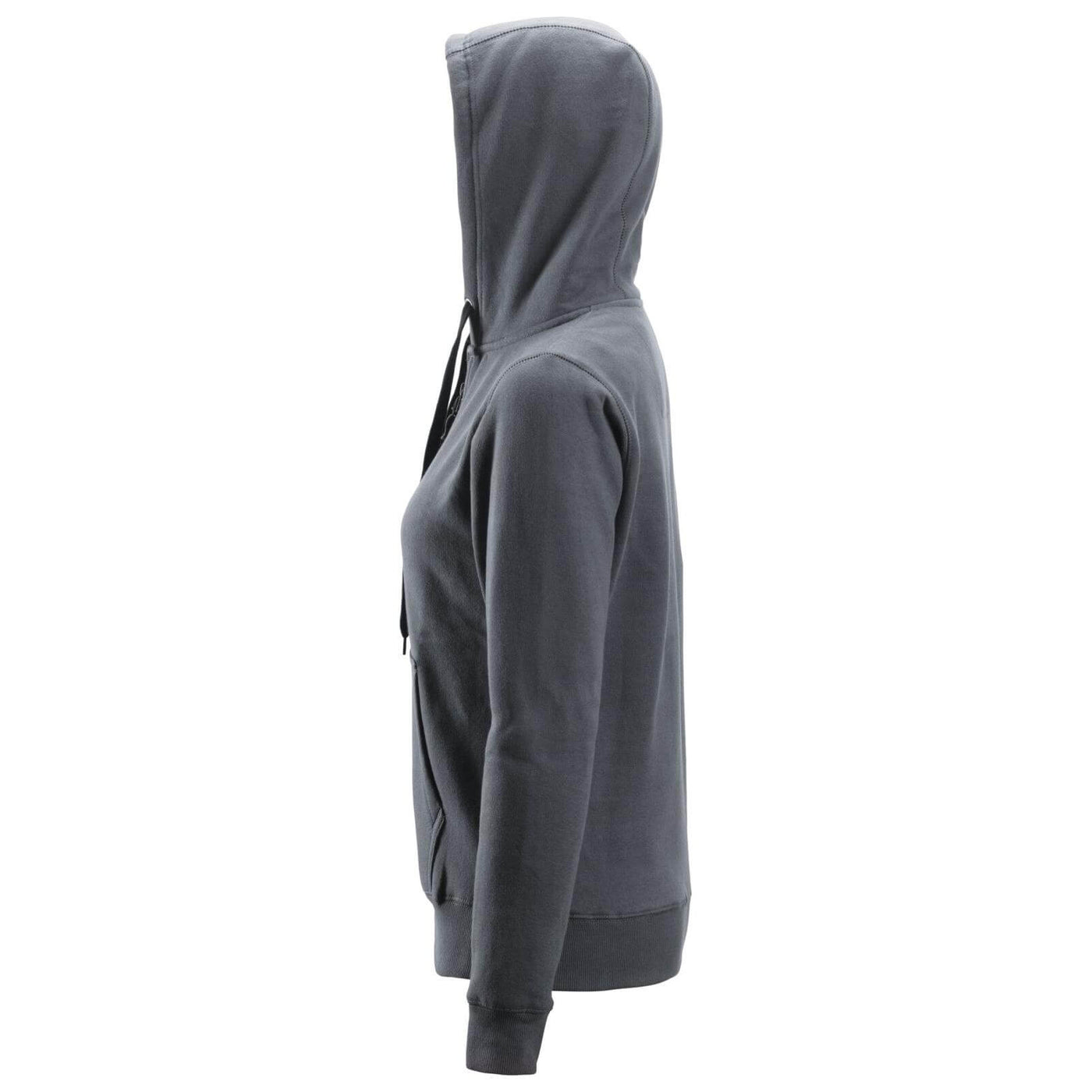Snickers 2806 Womens Zip Hoodie with Kangaroo Pocket Steel Grey left #colour_steel-grey