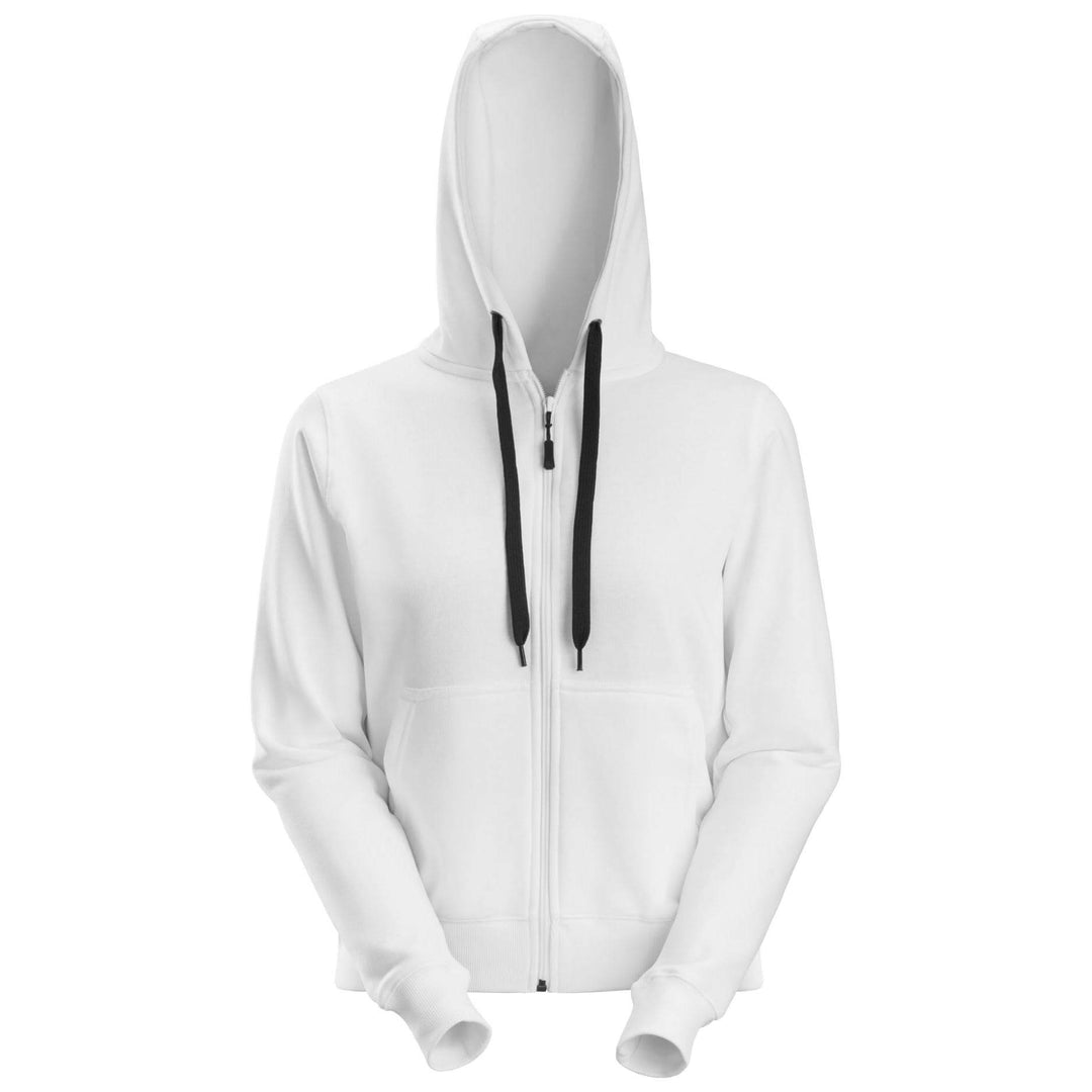 Snickers 2806 Womens Zip Hoodie with Kangaroo Pocket White Main #colour_white