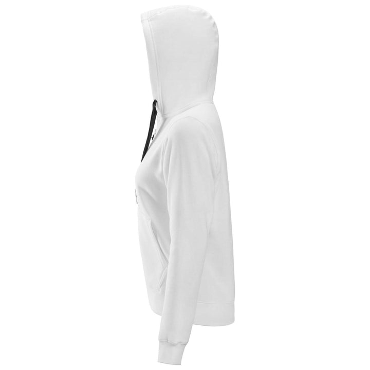 Snickers 2806 Womens Zip Hoodie with Kangaroo Pocket White left #colour_white