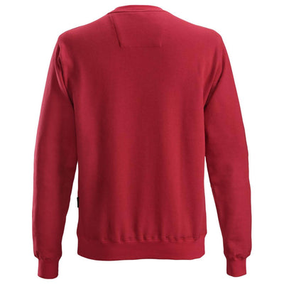 Snickers 2810 Sweatshirt Chili Red back #colour_chili-red