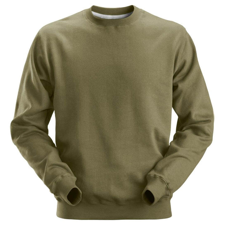 Snickers 2810 Sweatshirt Khaki Green Main #colour_khaki-green