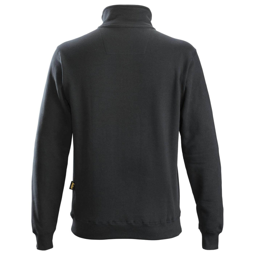 Snickers 2818 Half Zip Sweatshirt Black back #colour_black