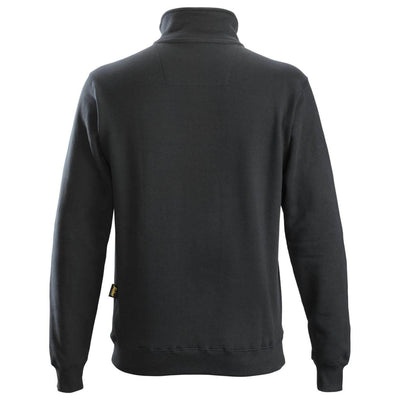Snickers 2818 Half Zip Sweatshirt Black back #colour_black