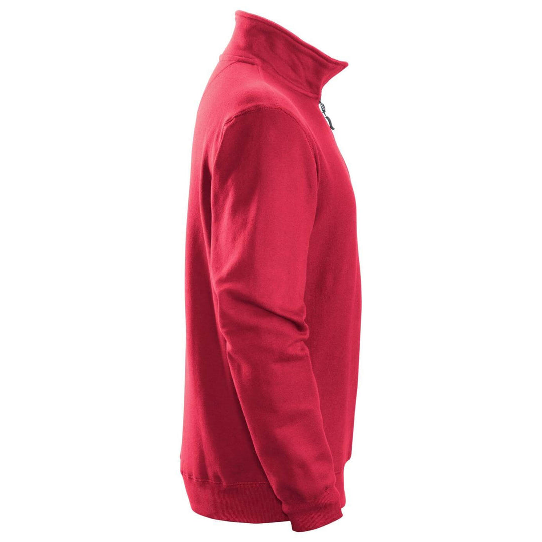 Snickers 2818 Half Zip Sweatshirt Chili Red right #colour_chili-red