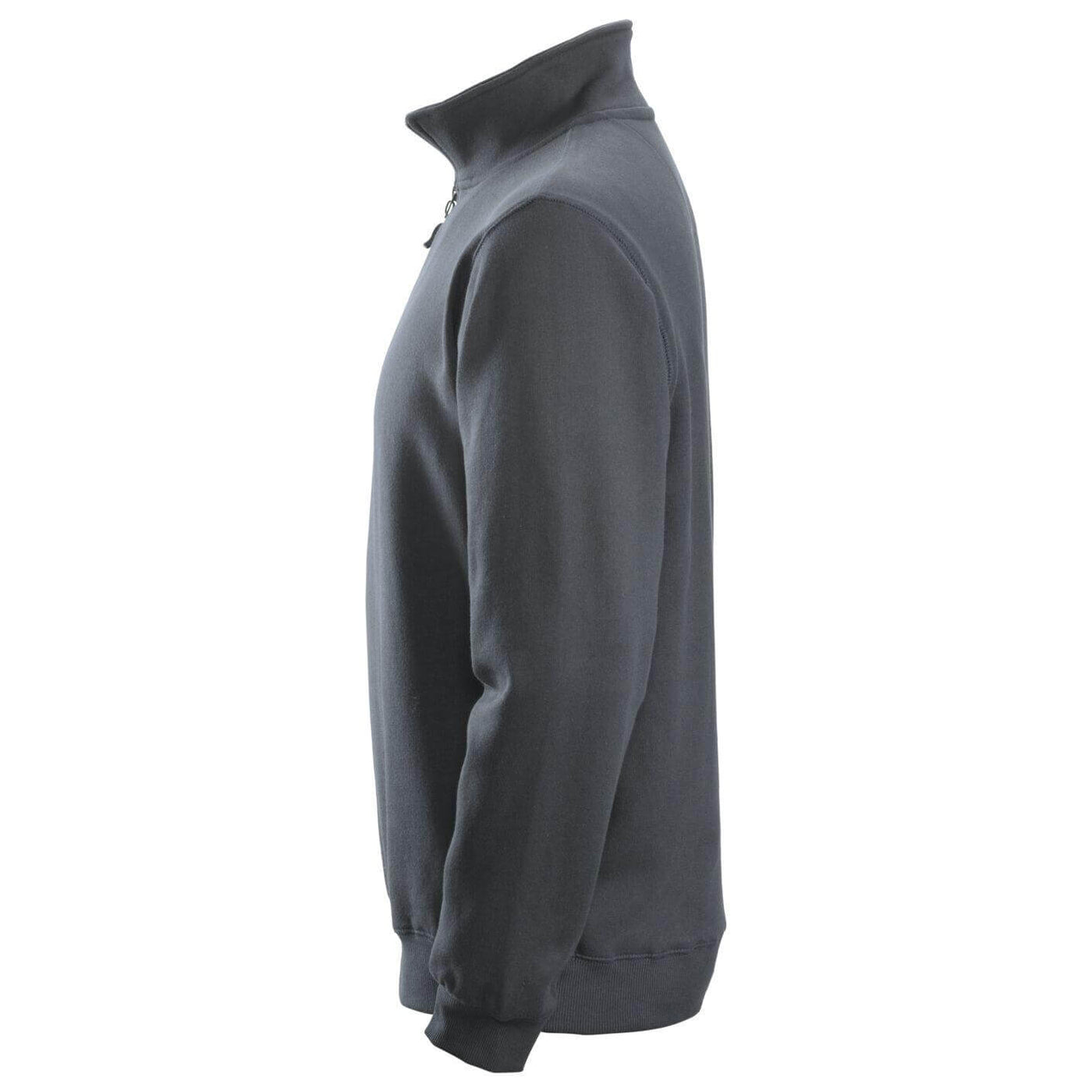 Snickers 2818 Half Zip Sweatshirt Steel Grey left #colour_steel-grey