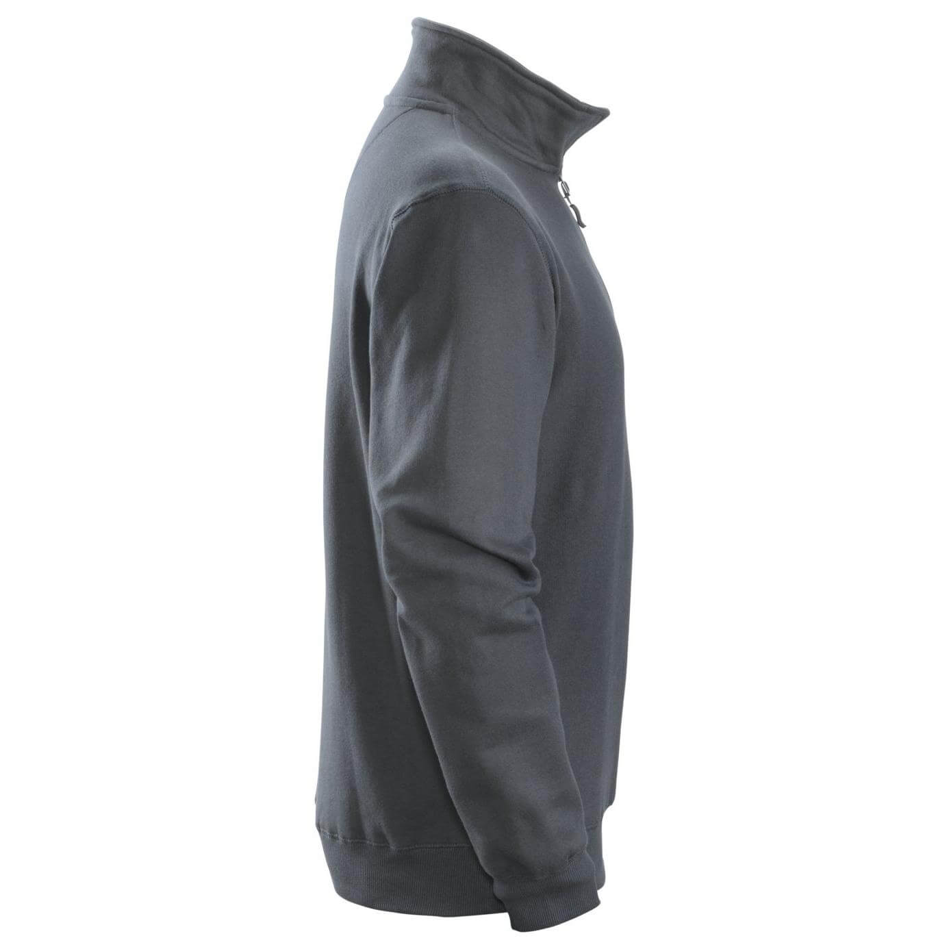 Snickers 2818 Half Zip Sweatshirt Steel Grey right #colour_steel-grey