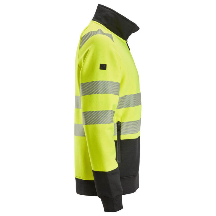 Snickers 2835 Hi Vis Class 2 Full Zip Jacket Hi Vis Yellow Black right #colour_hi-vis-yellow-black