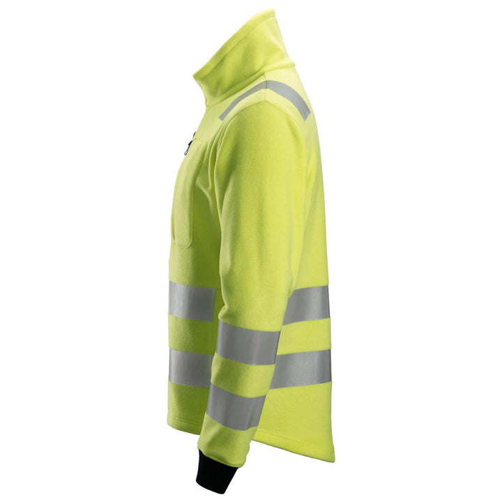 Snickers 2860 ProtecWork Hi Vis Fleece Jacket Class 3 Hi Vis Yellow left #colour_hi-vis-yellow