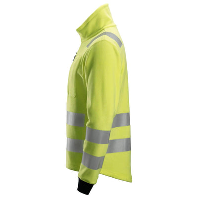 Snickers 2860 ProtecWork Hi Vis Fleece Jacket Class 3 Hi Vis Yellow left #colour_hi-vis-yellow