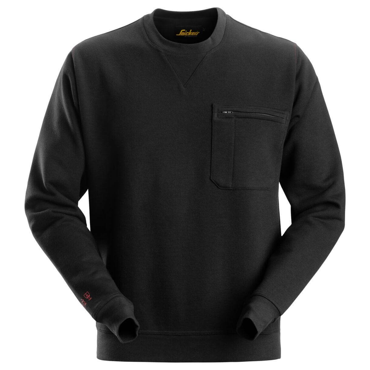 Snickers 2861 ProtecWork Arc Protection Sweatshirt Black Main #colour_black