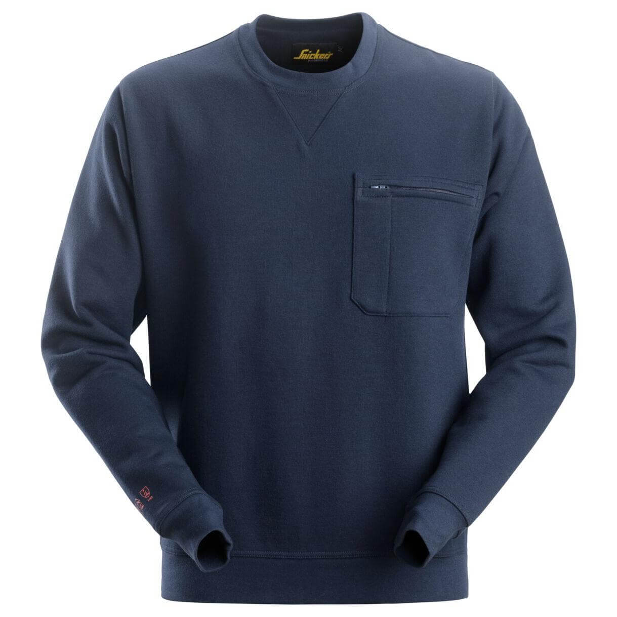 Snickers 2861 ProtecWork Arc Protection Sweatshirt Navy Main #colour_navy