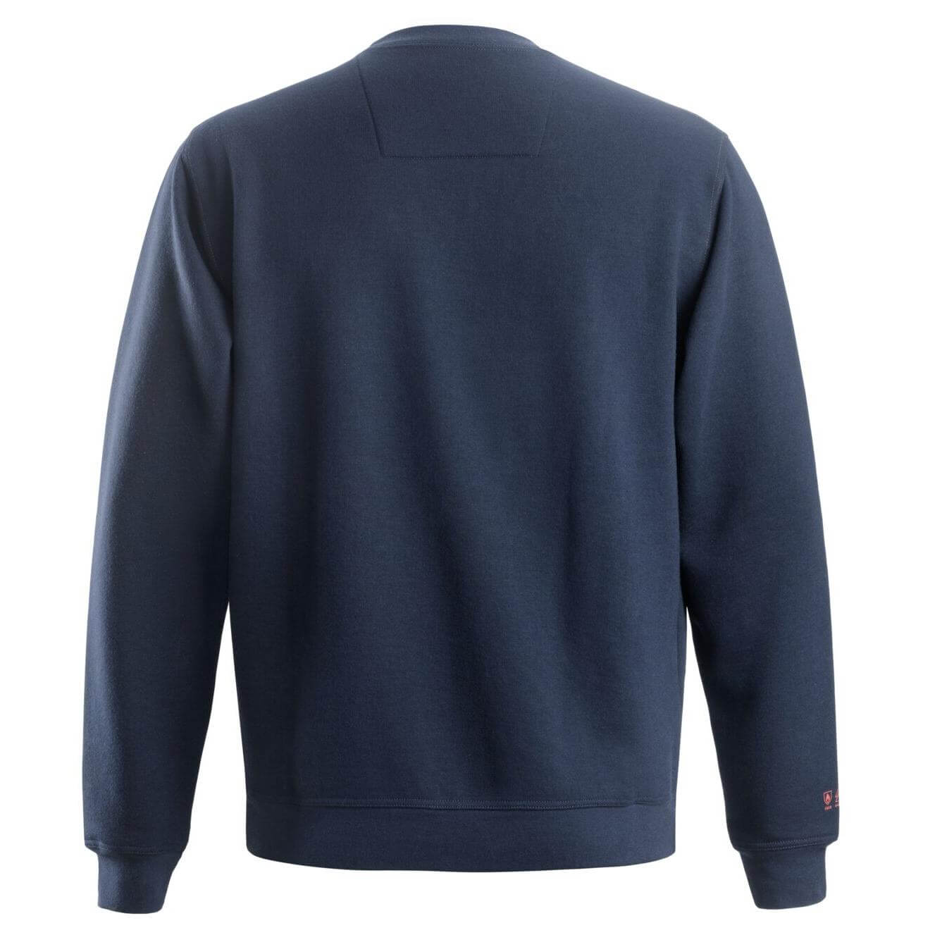 Snickers 2861 ProtecWork Arc Protection Sweatshirt Navy back #colour_navy