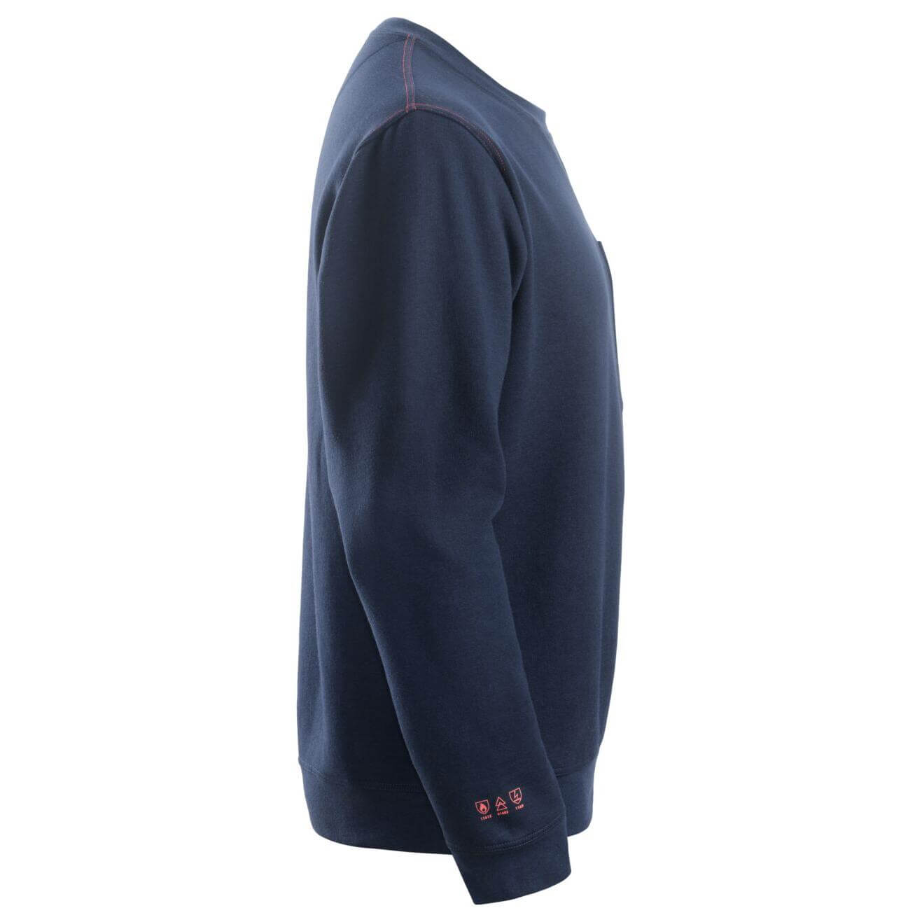 Snickers 2861 ProtecWork Arc Protection Sweatshirt Navy right #colour_navy