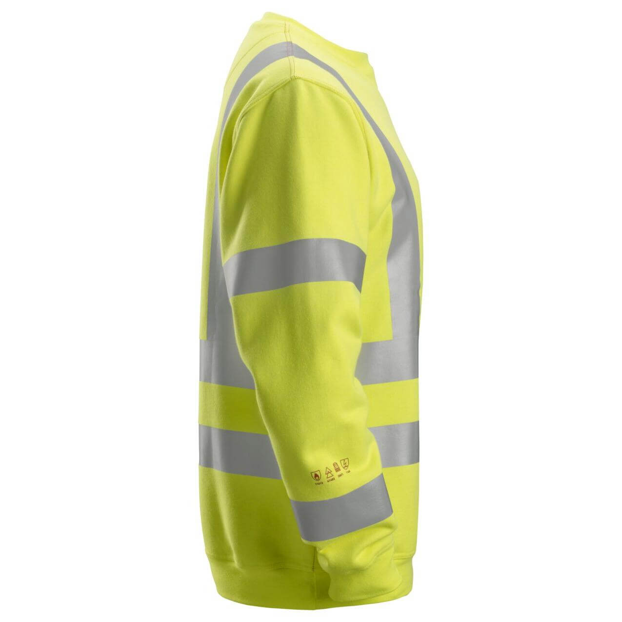 Snickers 2863 ProtecWork Hi Vis Arc Protection Sweatshirt Class 3 Hi Vis Yellow right #colour_hi-vis-yellow