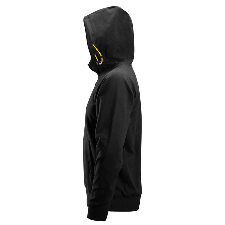 Snickers 2880 Logo Full Zip Hoodie Black left #colour_black