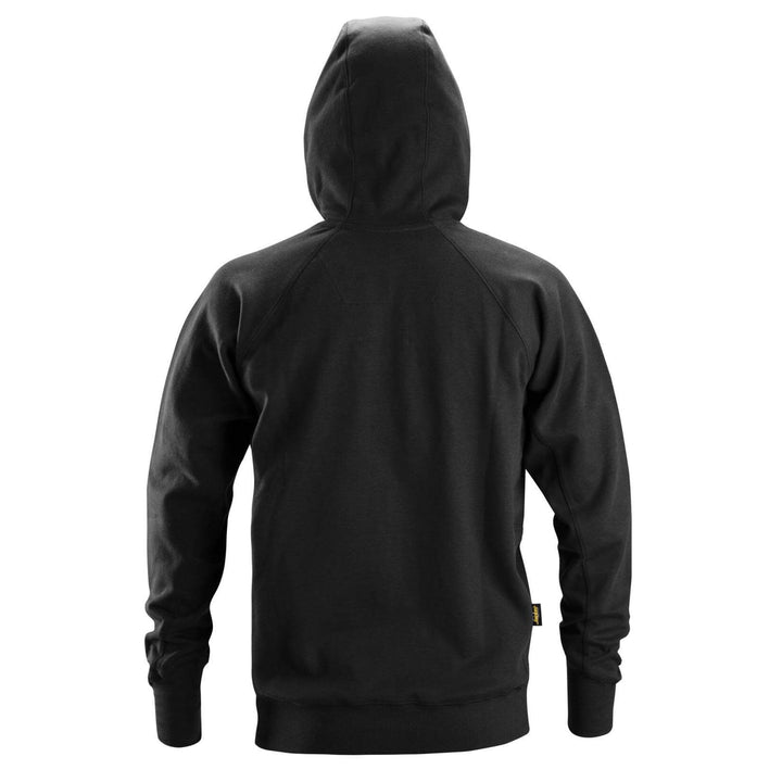 Snickers 2881 Logo Hoodie Black Back #colour_black