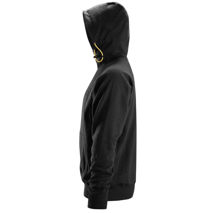 Snickers 2881 Logo Hoodie Black Left #colour_black