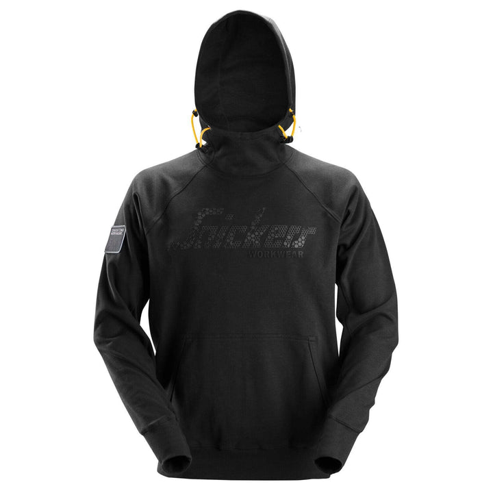 Snickers 2881 Logo Hoodie Black Main #colour_black