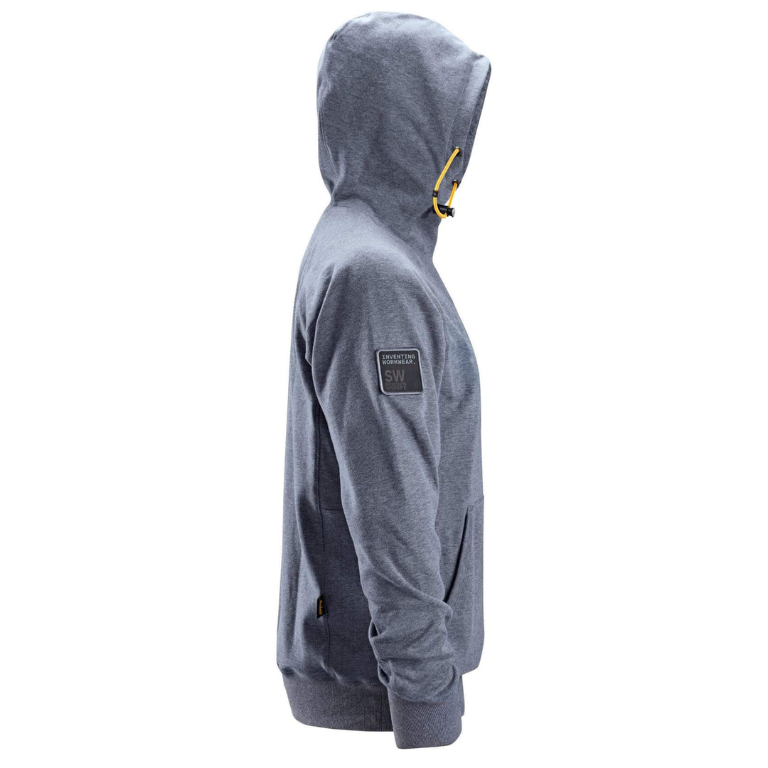 Snickers 2881 Logo Hoodie Dark Blue Melange Right #colour_dark-blue-melange