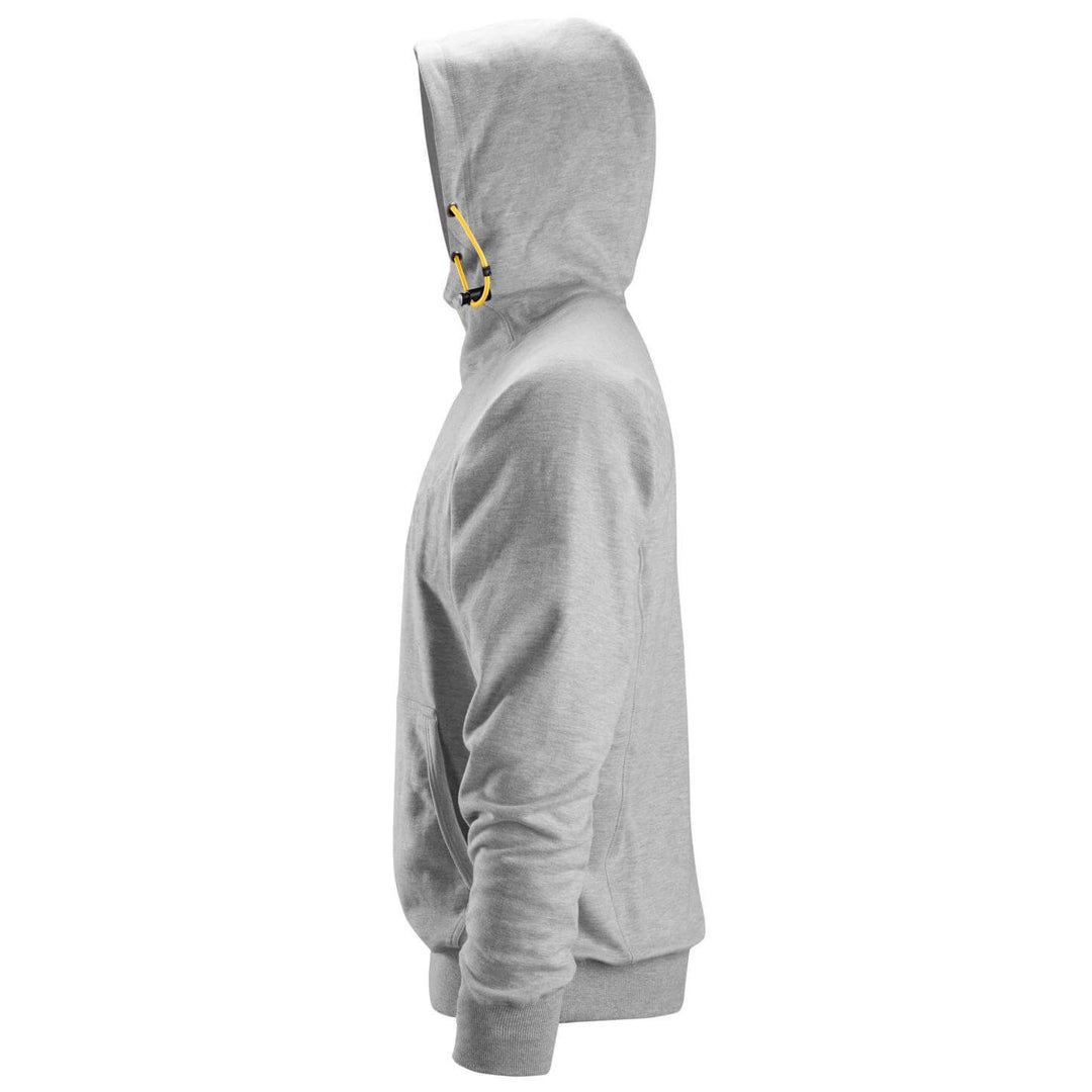 Snickers 2881 Logo Hoodie Grey Melange Left #colour_grey-melange