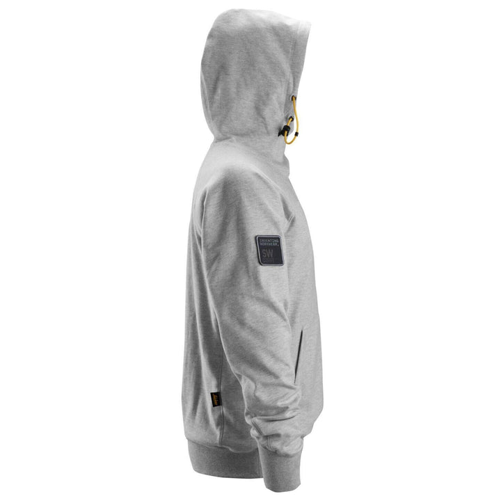 Snickers 2881 Logo Hoodie Grey Melange Right #colour_grey-melange