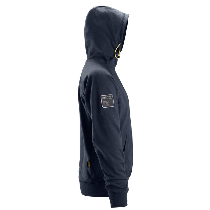 Snickers 2881 Logo Hoodie Navy Right #colour_navy