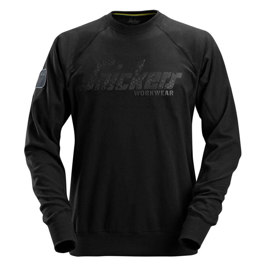 Snickers 2882 Logo Sweatshirt Black Main #colour_black