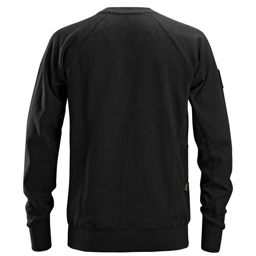 Snickers 2882 Logo Sweatshirt Black back #colour_black