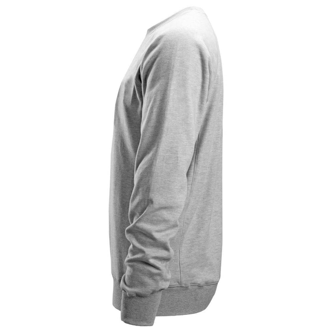 Snickers 2882 Logo Sweatshirt Grey Melange left #colour_grey-melange