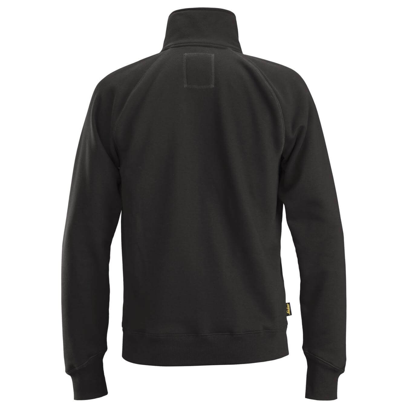 Snickers 2886 AllroundWork Full Zip Sweatshirt Jacket Black back #colour_black