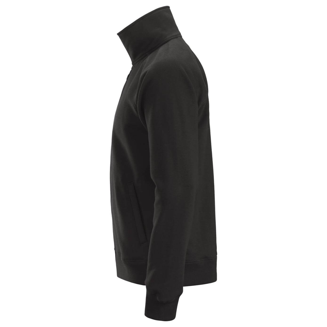 Snickers 2886 AllroundWork Full Zip Sweatshirt Jacket Black left #colour_black