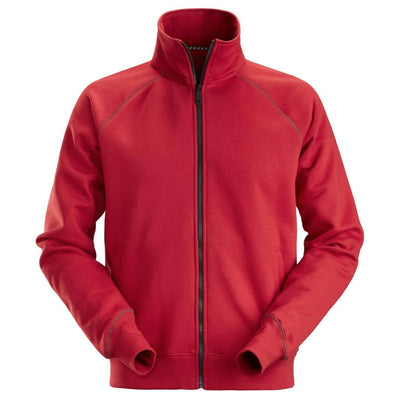 Snickers 2886 AllroundWork Full Zip Sweatshirt Jacket Chili Red Main #colour_chili-red