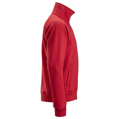 Snickers 2886 AllroundWork Full Zip Sweatshirt Jacket Chili Red right #colour_chili-red